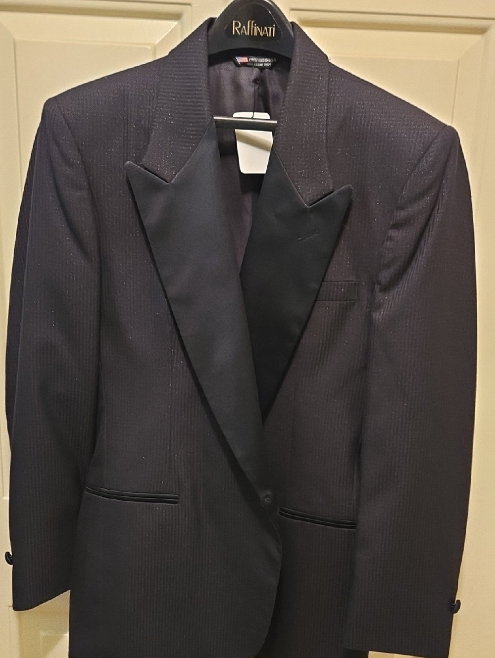 Raffinati BLACK Tuxedo Jacket with Satin Peak Lapel